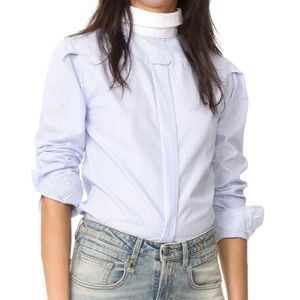 R13 backwards button oxford shirt